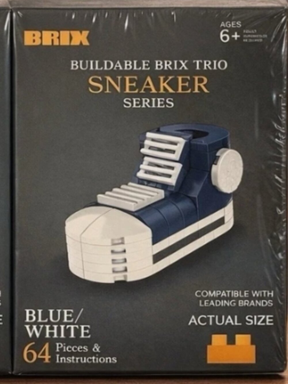 BRIX BUILDABLE SNEAKER SERIES TRIO SET-RED/WHITE--GREEN/BLACK--BLUE WHITE-SEALED - Picture 4 of 6